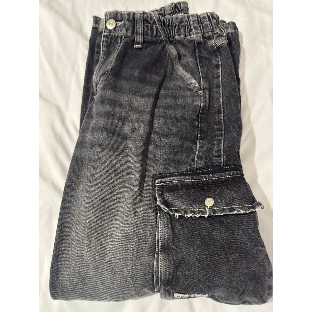 BDG Cargo Jeans Women 28W Black Baggy Wide Leg Urban‎ Outfitters Sz M - Picture 5 of 11